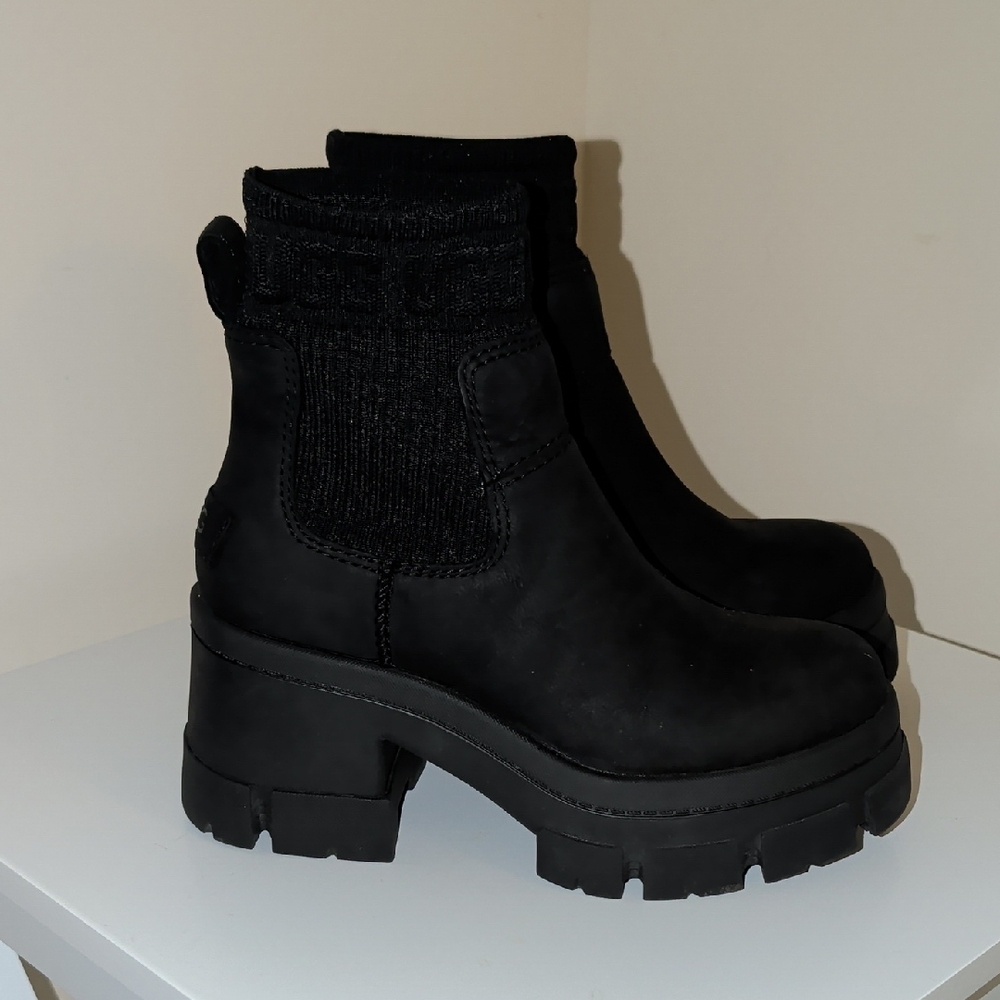 UGG Black Heeled Boots - Picture 4 of 8